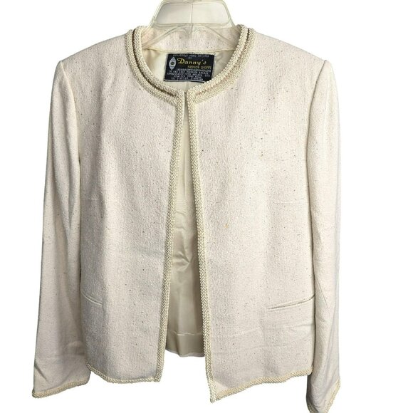 Dannys Fashion Hong Kong Womens Suit Set Jacket Skirt Hand Tailored Beige HS172 - Picture 3 of 16